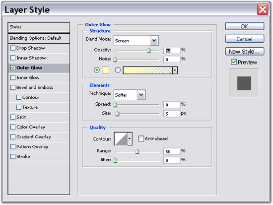 Layer Style -ikkuna.