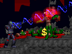 Tarkka päähän osunut railgunin laukaus voi irrottaa käden.