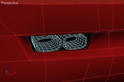 Huomaa chamferointi kolon reunoilla. Se tekee reunoista terävämmän.