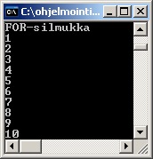 Osa skriptin 2 tulosteesta